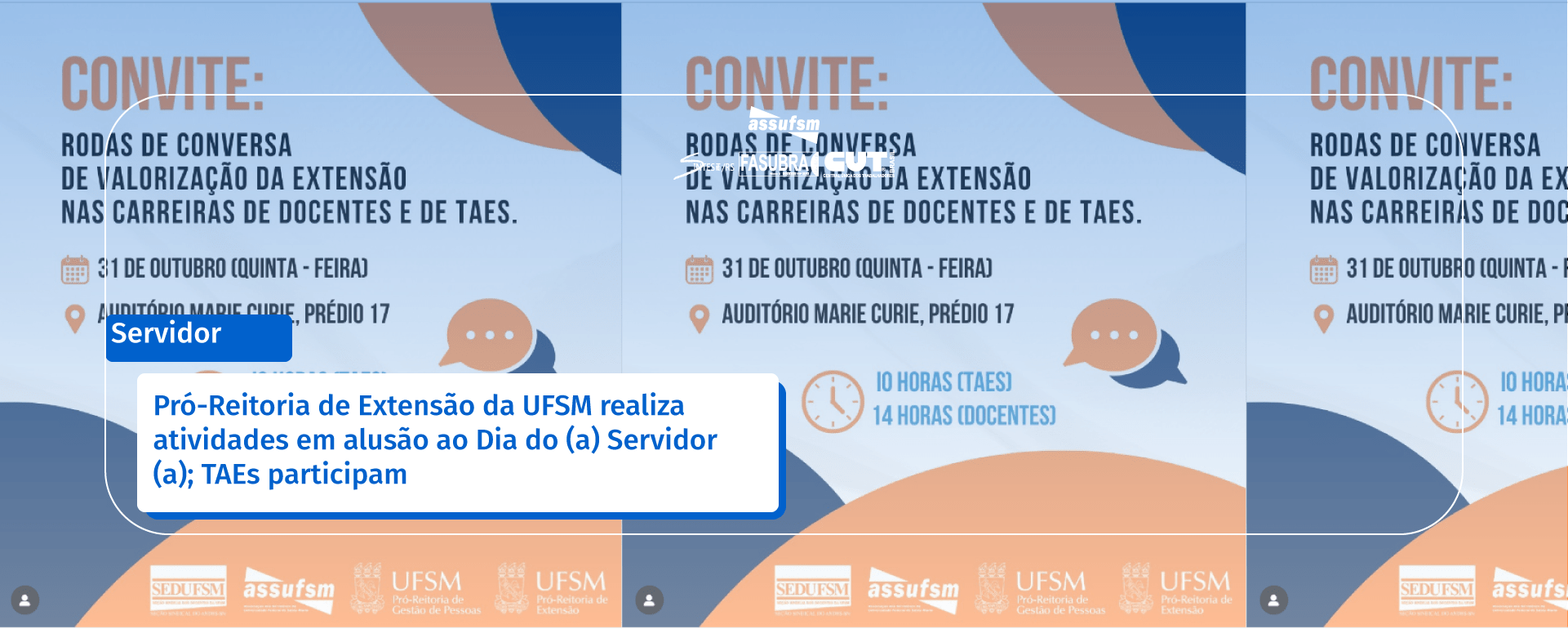 Pró-Reitoria de Extensão da UFSM realiza atividades em alusão ao Dia do (a) Servidor (a); TAEs participam