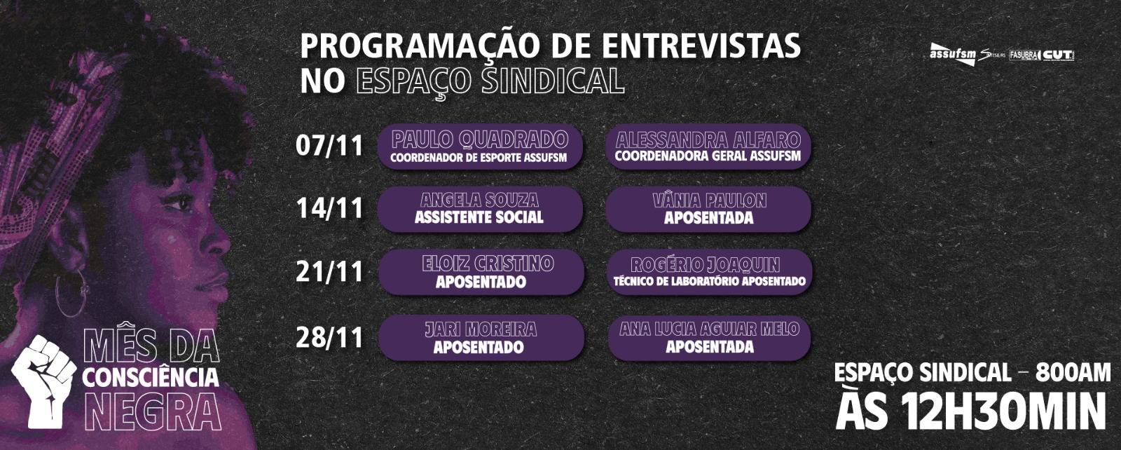 Assufsm da início a sua programação do novembro negro