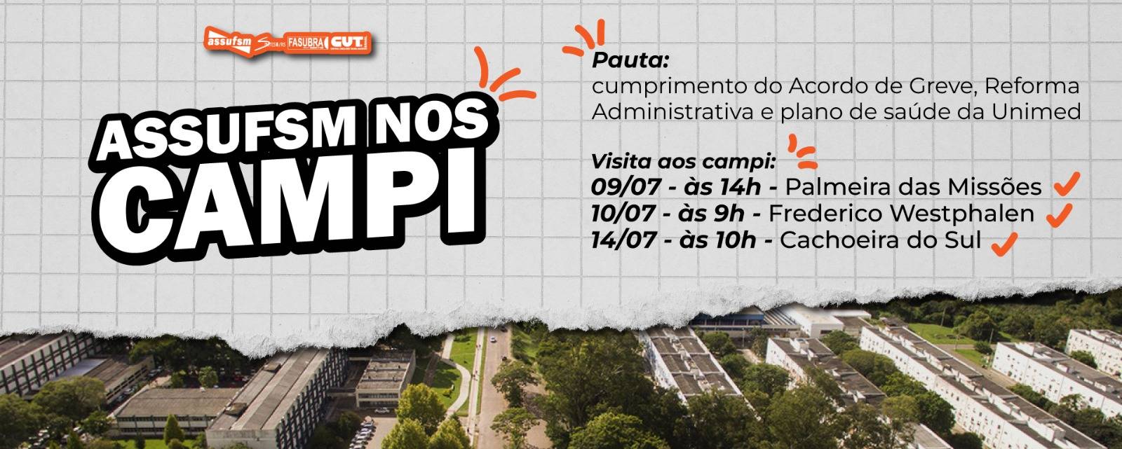 Assufsm nos Campi: Sindicato realiza ações de mobilização nos Campi da UFSM