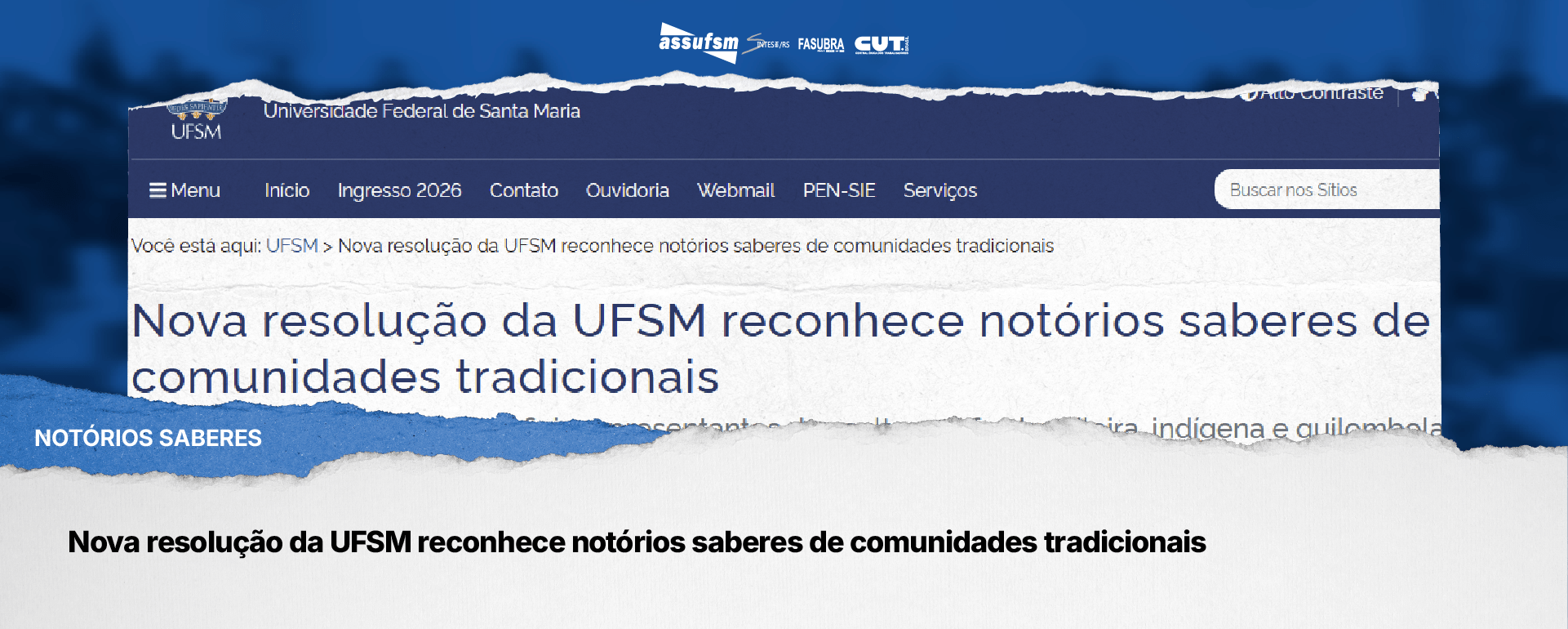 Nova resolução da UFSM reconhece notórios saberes de comunidades tradicionais