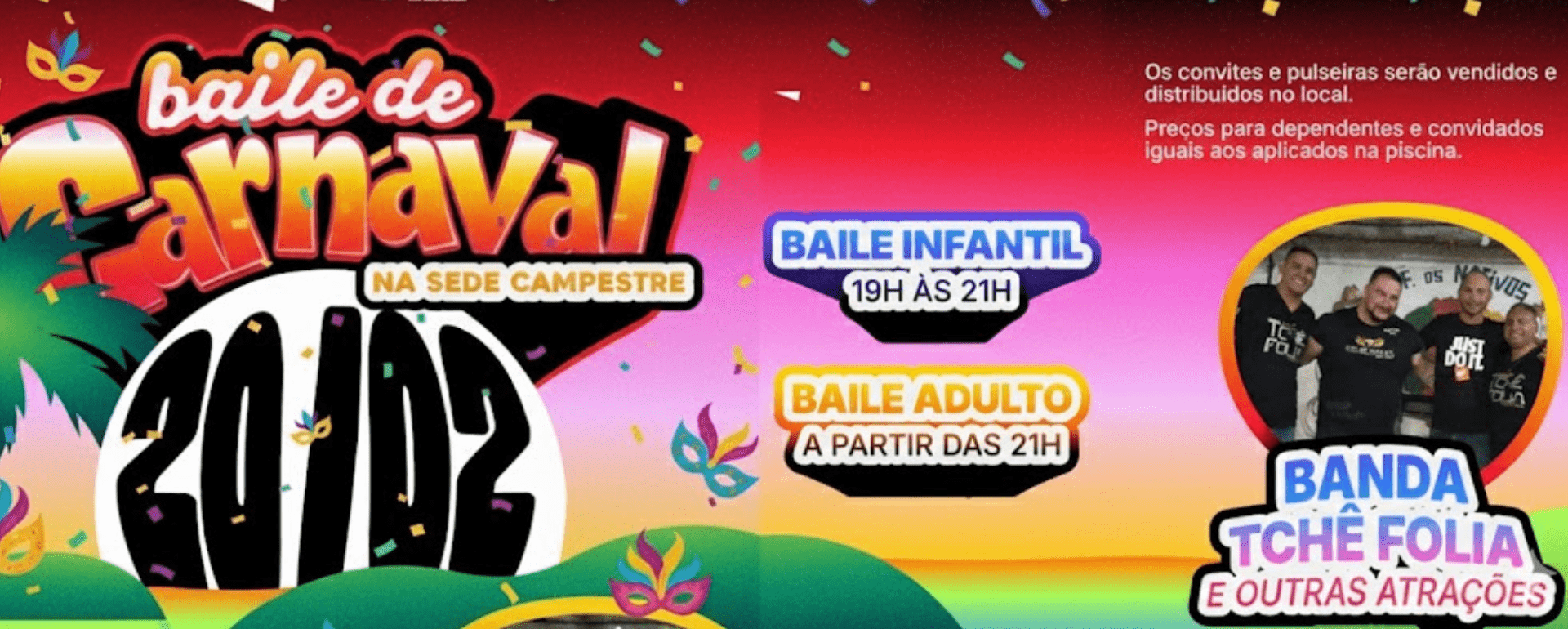 Carnaval Assufsm com atrações para toda a família acontece no dia 20 de fevereiro na Sede Campestre