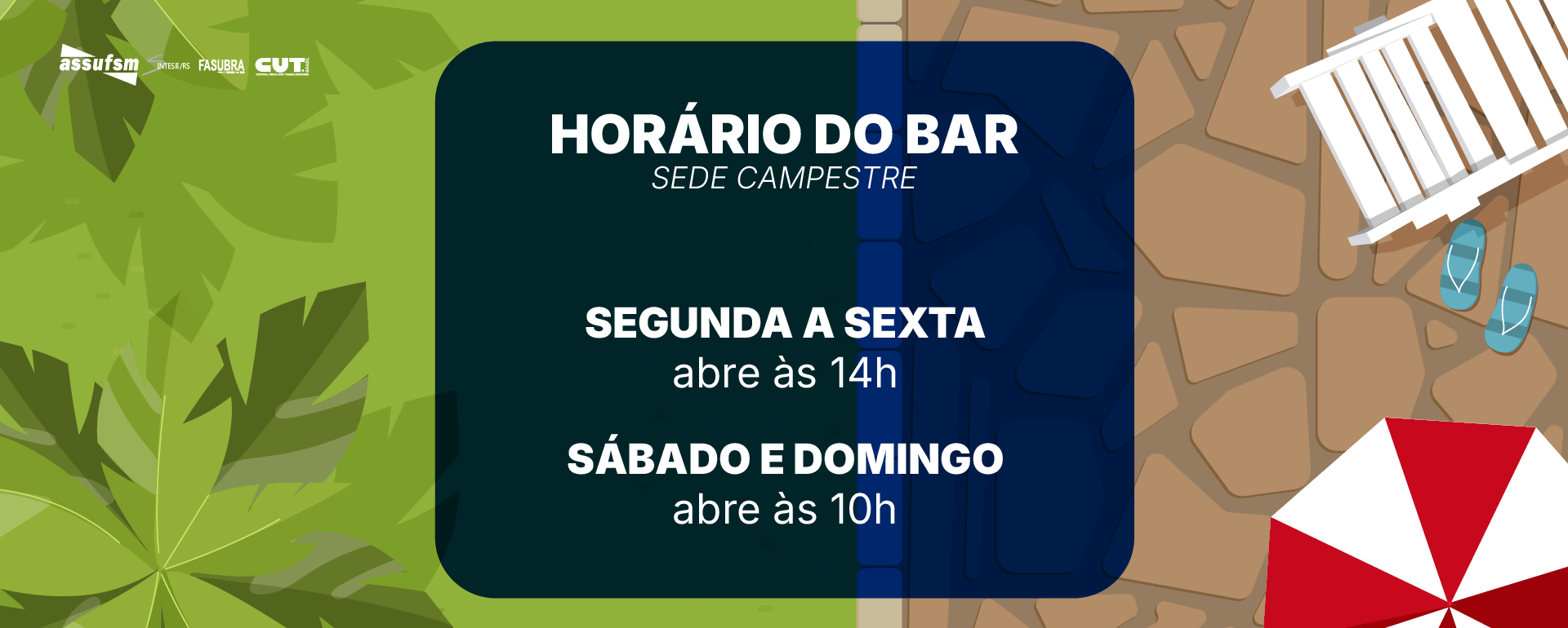 Atenção: Novo Horário do Bar na Sede Campestre
