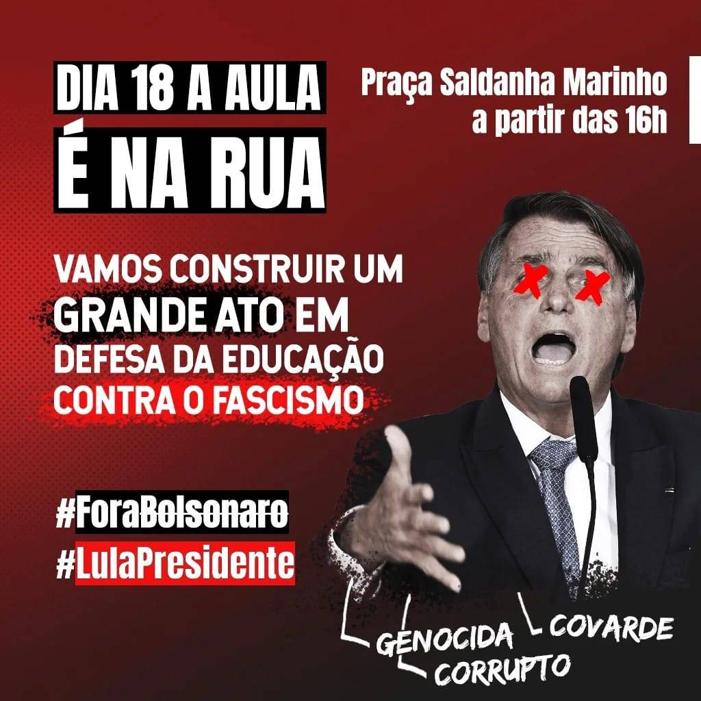 18/10: Educação volta às ruas no “Ato Nacional contra o Confisco de verbas”