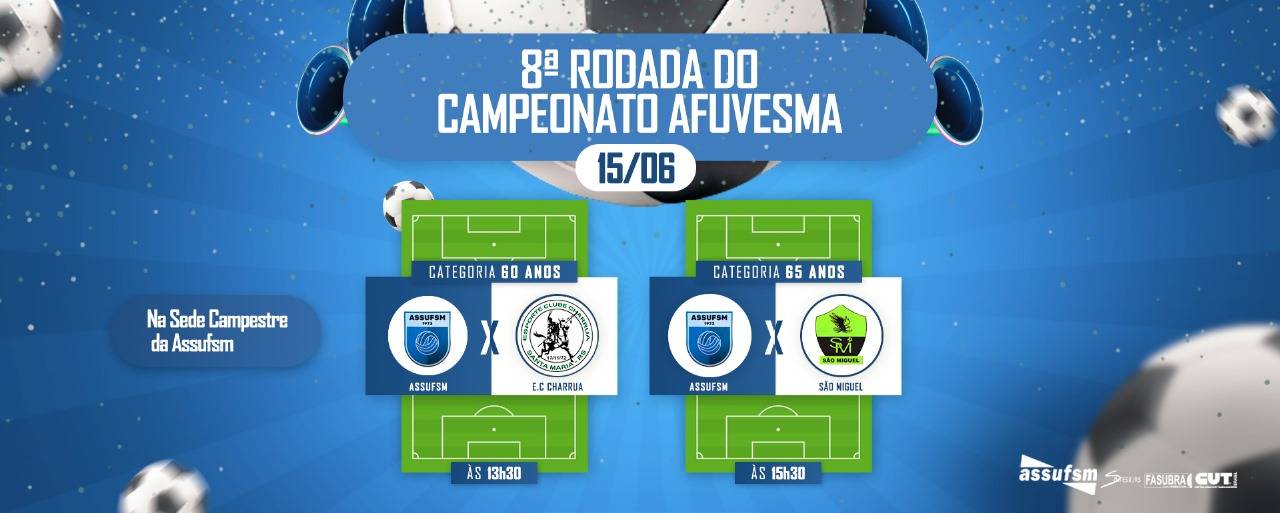 8° rodada da Copa Afuvesma acontece no próximo sábado (15), na Sede Campestre