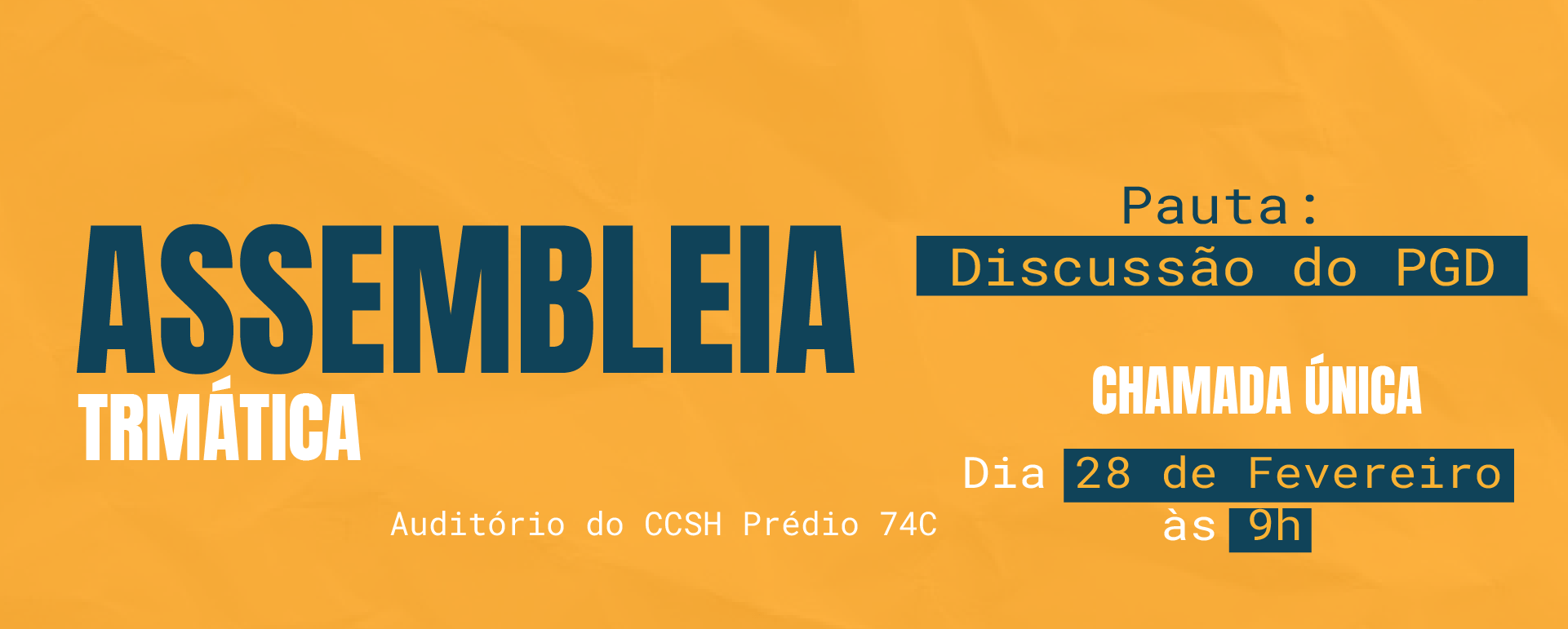 Assufsm promove Assembleia para debater PGD, no dia 28
