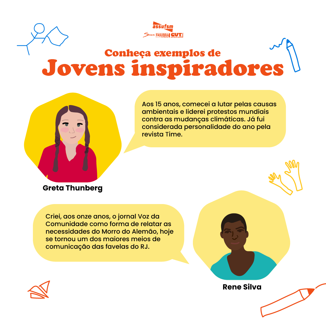 Conheça os(as) jovens revolucionários(as) protagonistas da Campanha de Dia das Crianças da Assufsm de 2023