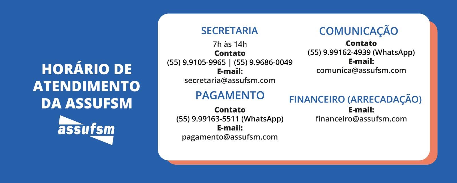 TAE, veja o funcionamento da Assufsm até o dia 9 de março
