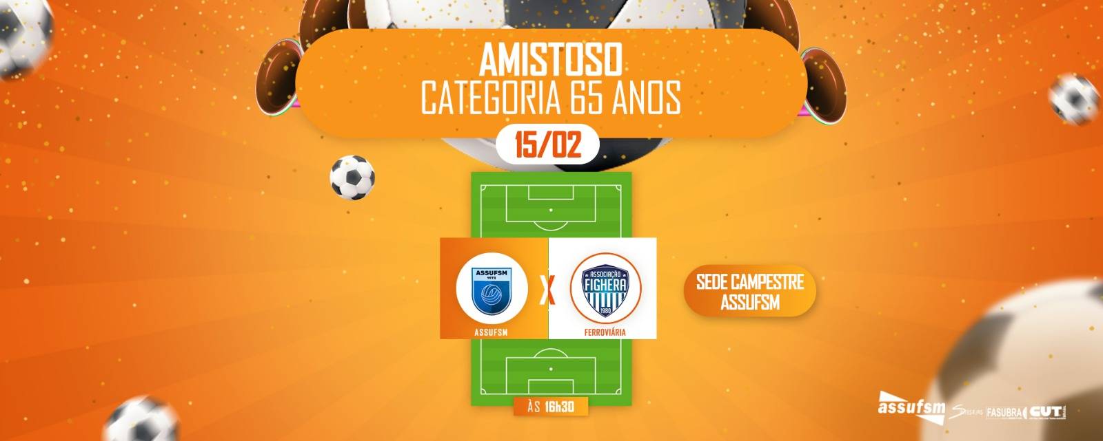 Segundo jogo do amistoso da categoria 65 anos está marcado para o próximo sábado (15) na Sede Campestre