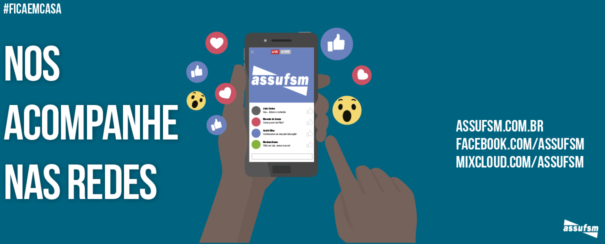 Acompanhe os conteúdos da Assufsm nas nossas redes sociais