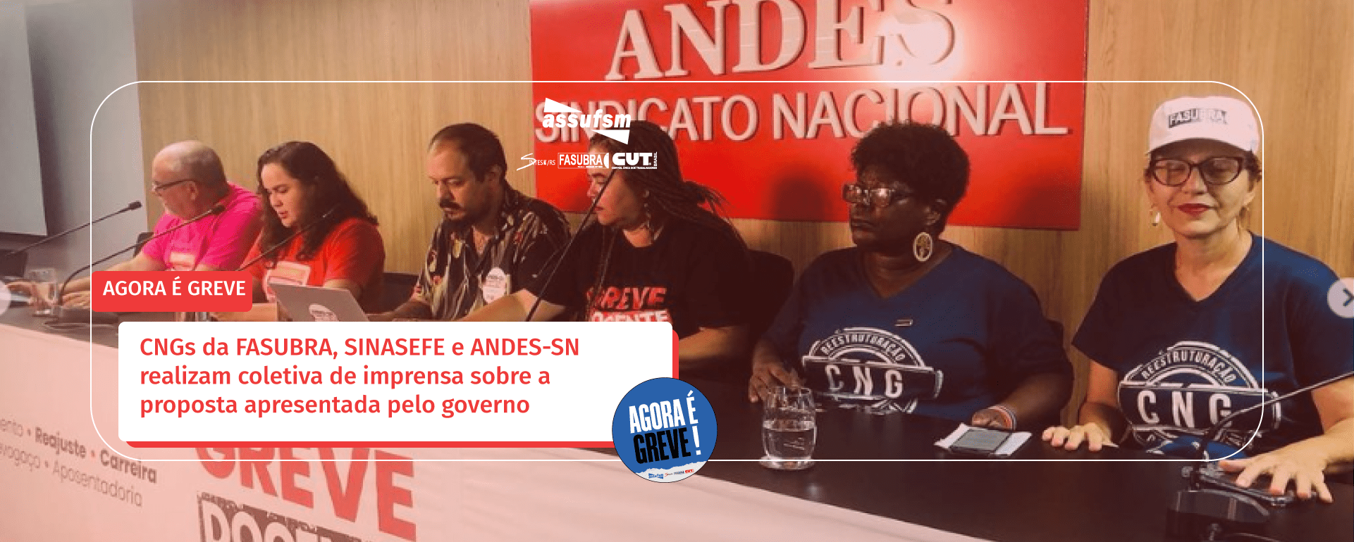 CNGs da FASUBRA, SINASEFE e ANDES-SN realizam coletiva de imprensa sobre a proposta apresentada pelo governo