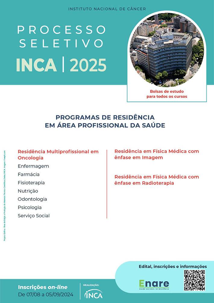 TAE, INCA recebe inscrições para processo seletivo dos programas de residência