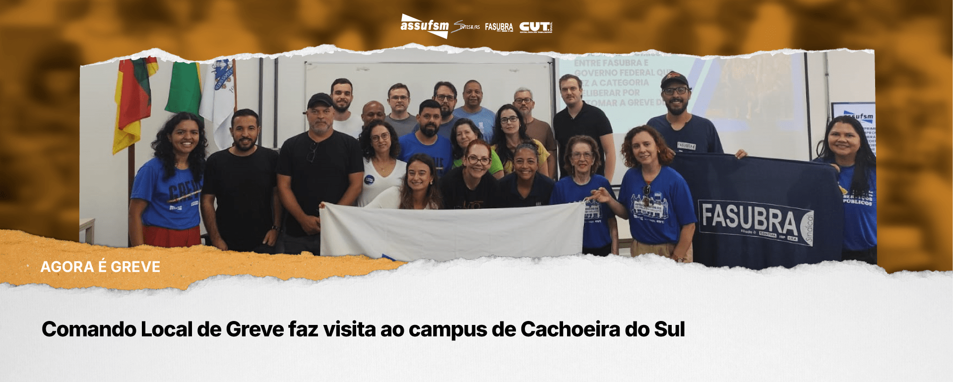 Comando Local de Greve faz visita ao campus de Cachoeira do Sul
