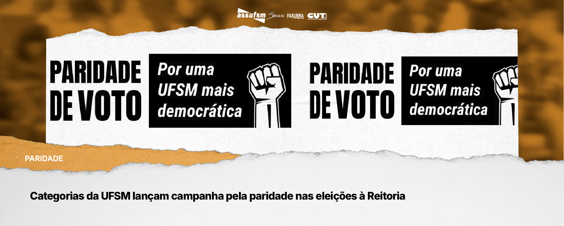 Categorias da UFSM lançam campanha pela paridade nas eleições à Reitoria