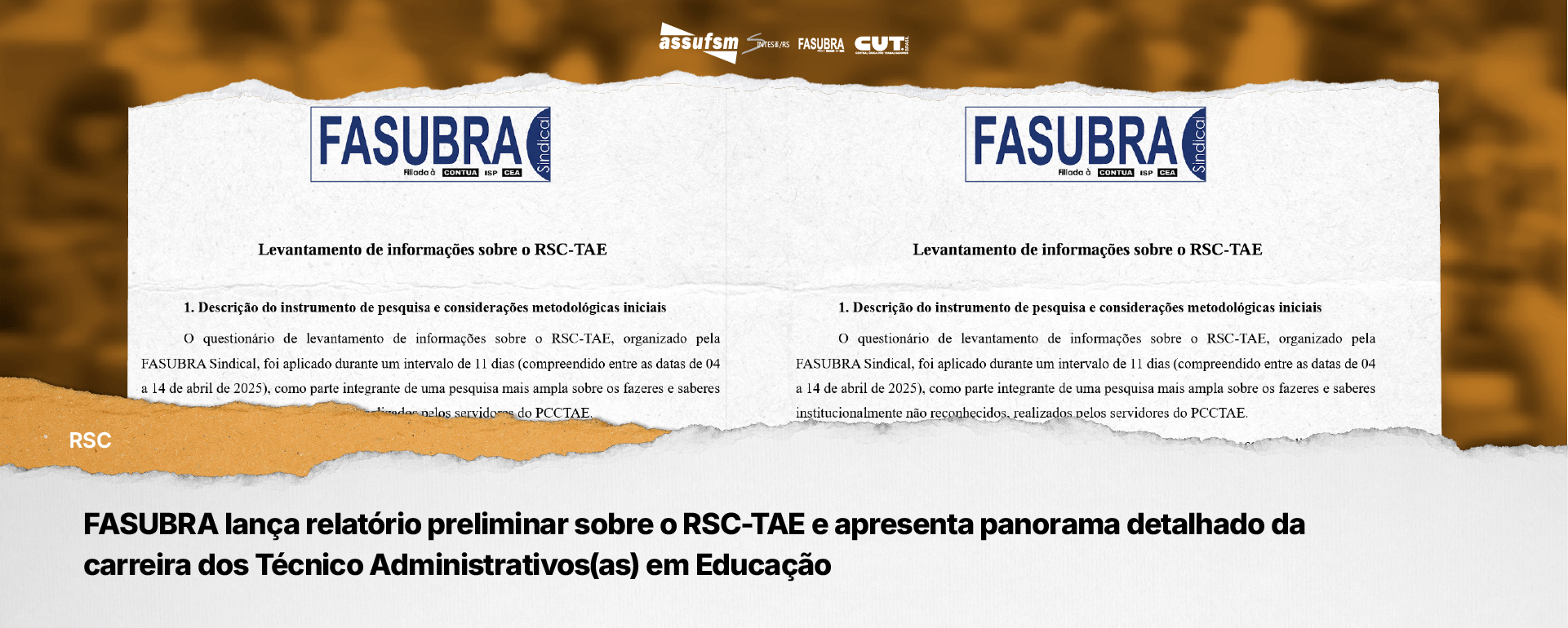 FASUBRA lança relatório preliminar sobre o RSC-TAE e apresenta panorama detalhado da carreira dos Técnico Administrativos(as) em Educação