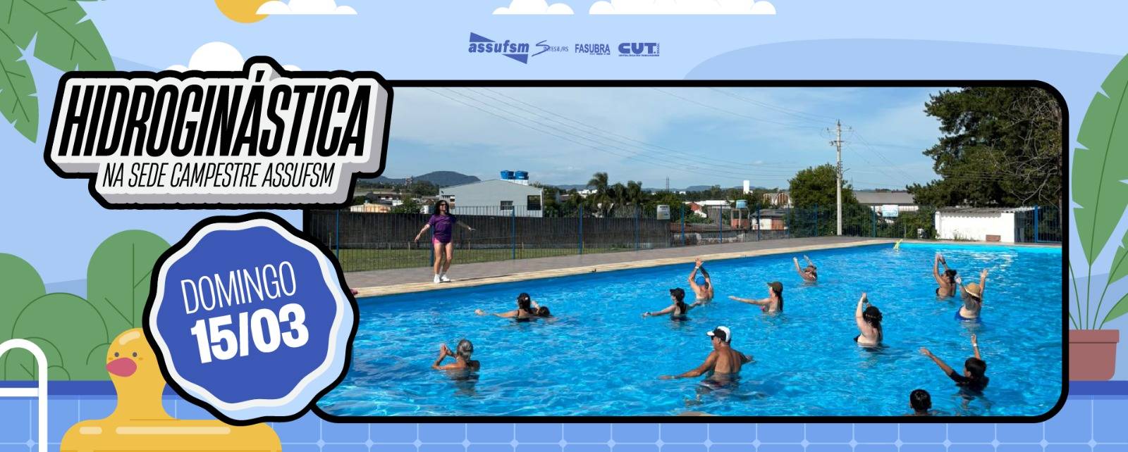 A temporada de verão da Assufsm teve muita diversão e atividades físicas para os filiados(as); veja como foi o último dia das piscinas