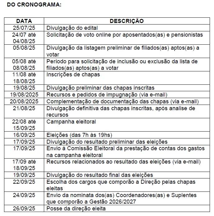 Eleições 2025 Assufsm: Comissão Eleitoral publica Edital nº 01/2025