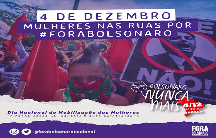 Movimento Fora Bolsonaro Nacional convoca ato e apoio para o 4D