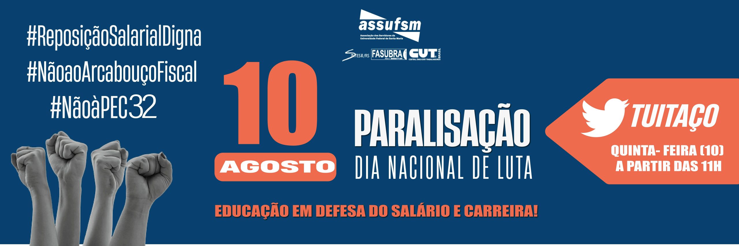 Confira como movimentar-se online no Dia de Paralisação e Luta pelo salário e carreira chamado para 10 de agosto
