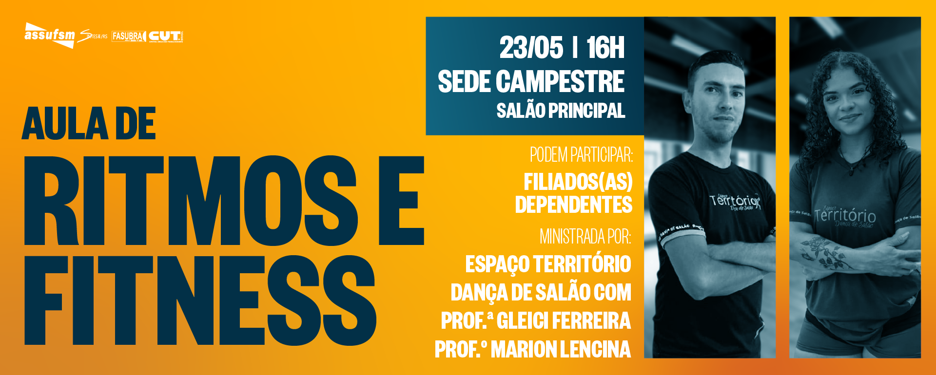 Sede Campestre da Assufsm recebe aula de ritmos e fitness no sábado (23)