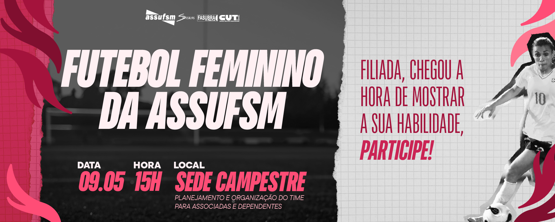 Futebol Feminino da Assufsm tem reunião  e treino marcado no próximo sábado (09) na Sede Campestre