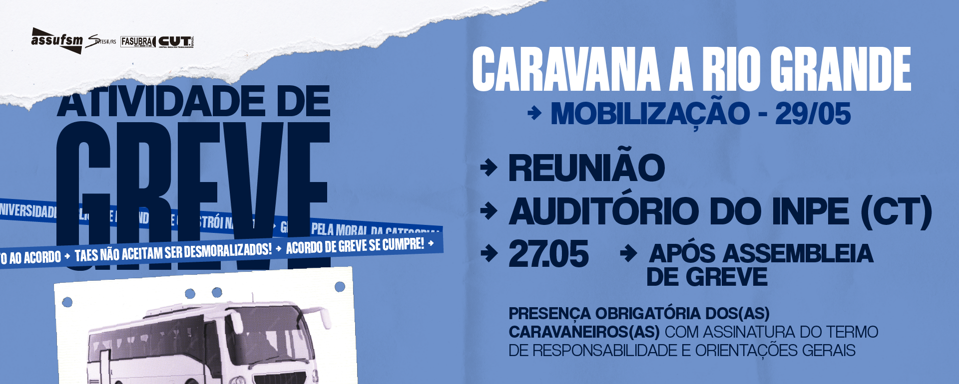 Reunião para caravaneiros(as) a Rio Grande será na quarta (27), com presença obrigatória