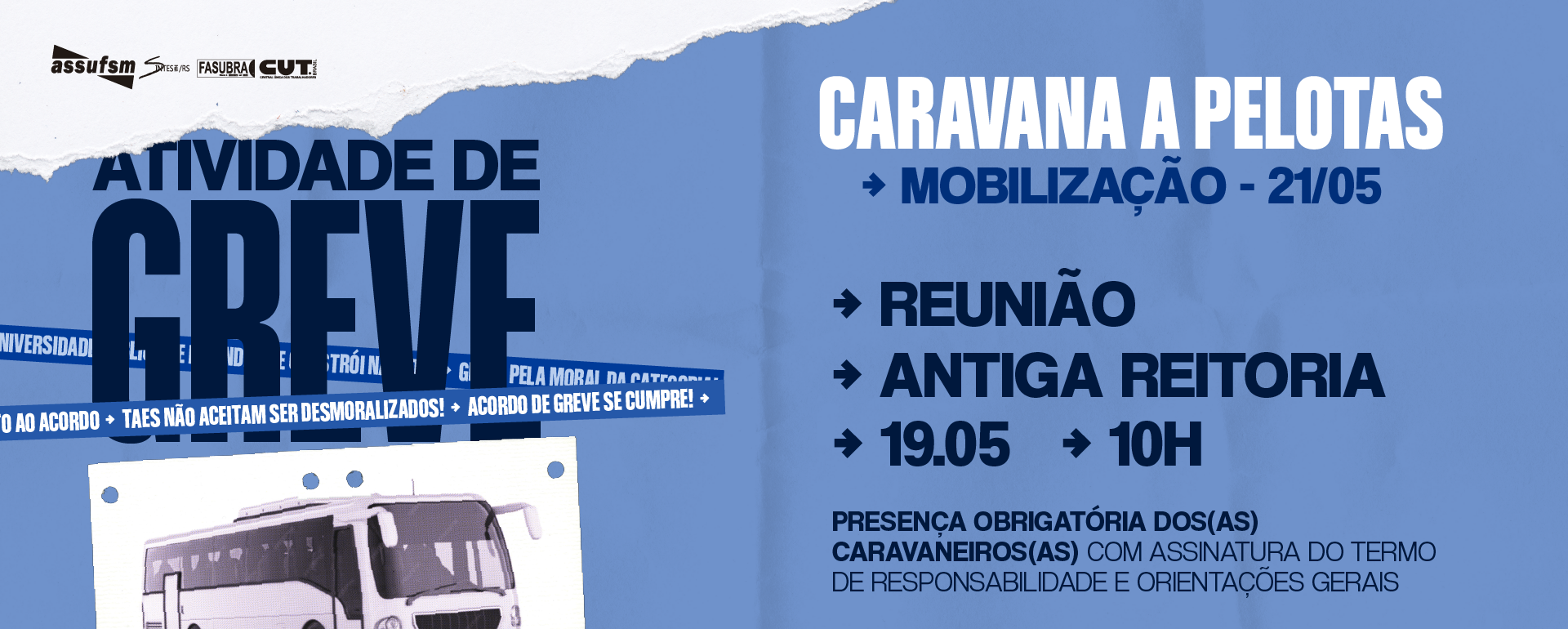 Reunião de caravaneiros para 4° Ato Estadual, em Pelotas, acontece na terça-feira (19)