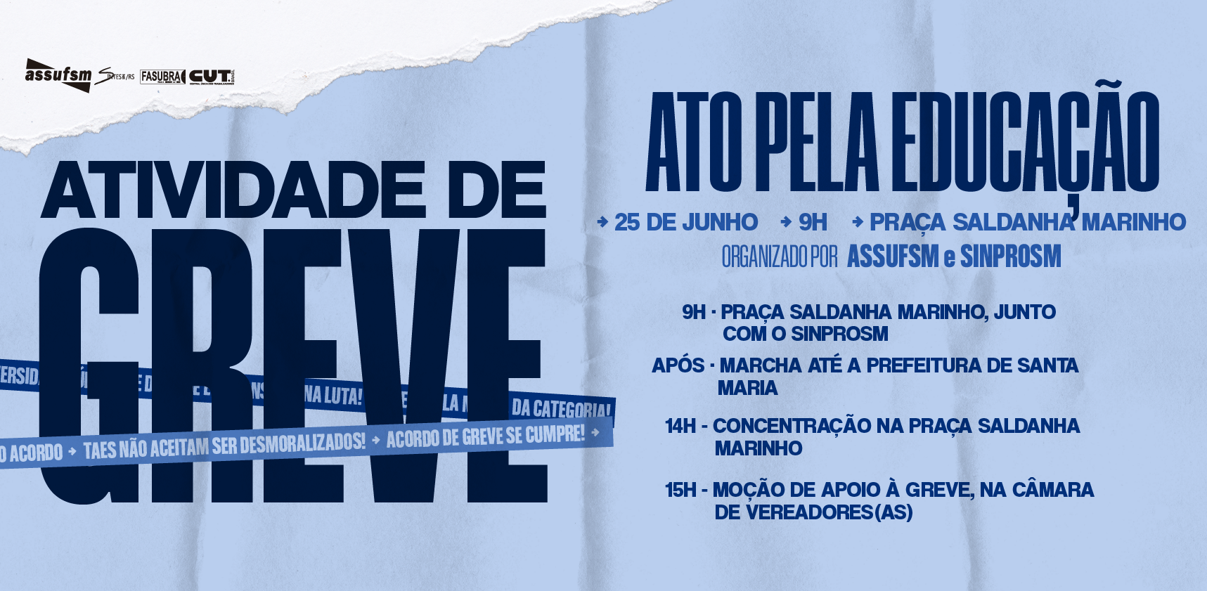 CLG participa de Ato pela Educação e Moção de Apoio na Câmara dos Vereadores(as) em Santa Maria no dia 25 de junho