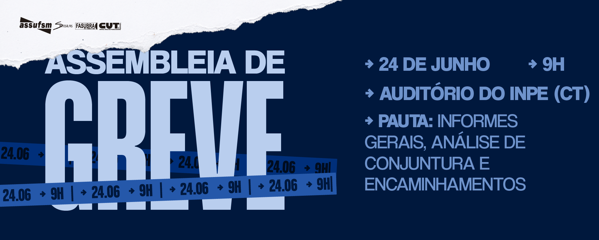 Assembleia de Greve acontece na quarta-feira (24)