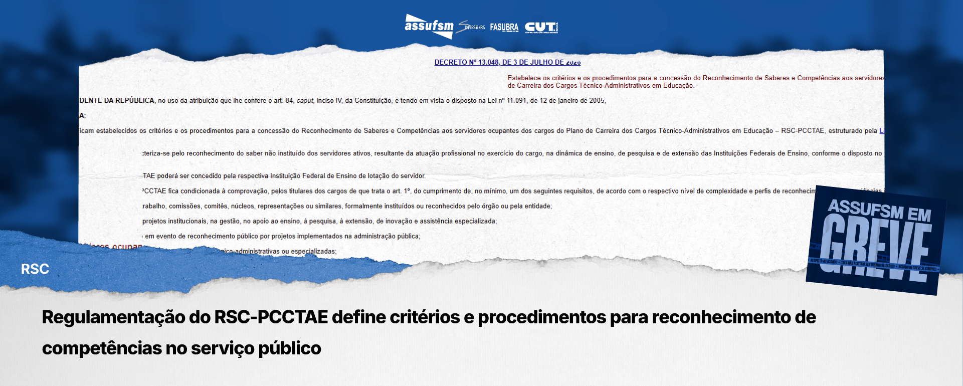 Regulamentação do RSC-PCCTAE define critérios e procedimentos para reconhecimento de competências no serviço público