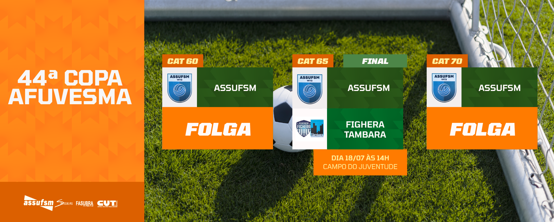 FUTEBOL: Categoria 65 anos disputa final da Copa AFUVESMA 2026 neste sábado (18)