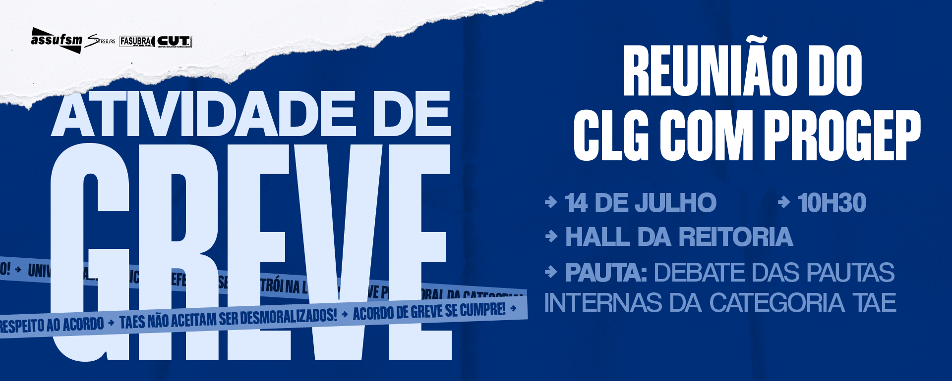 CLG tem reunião com PROGEP da UFSM na manhã de terça (14)