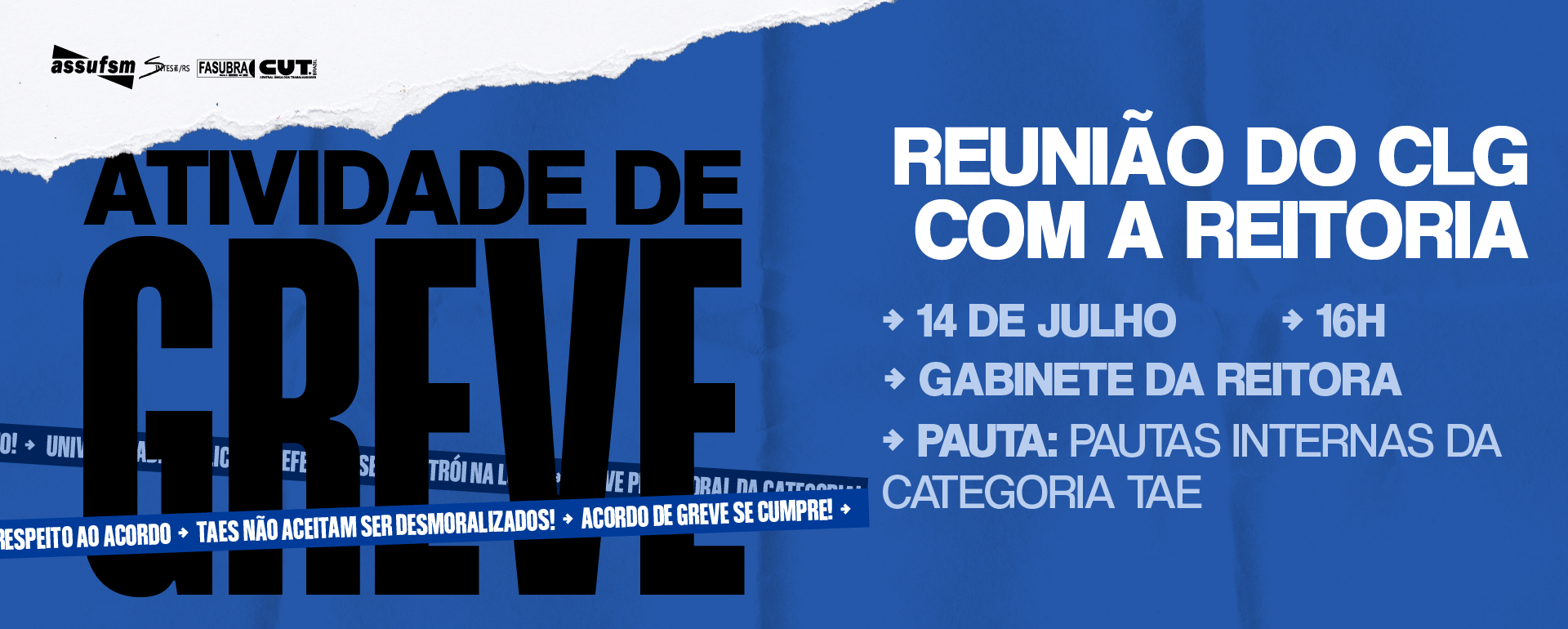 CLG tem reunião com Reitoria da UFSM para a tarde de terça (14)