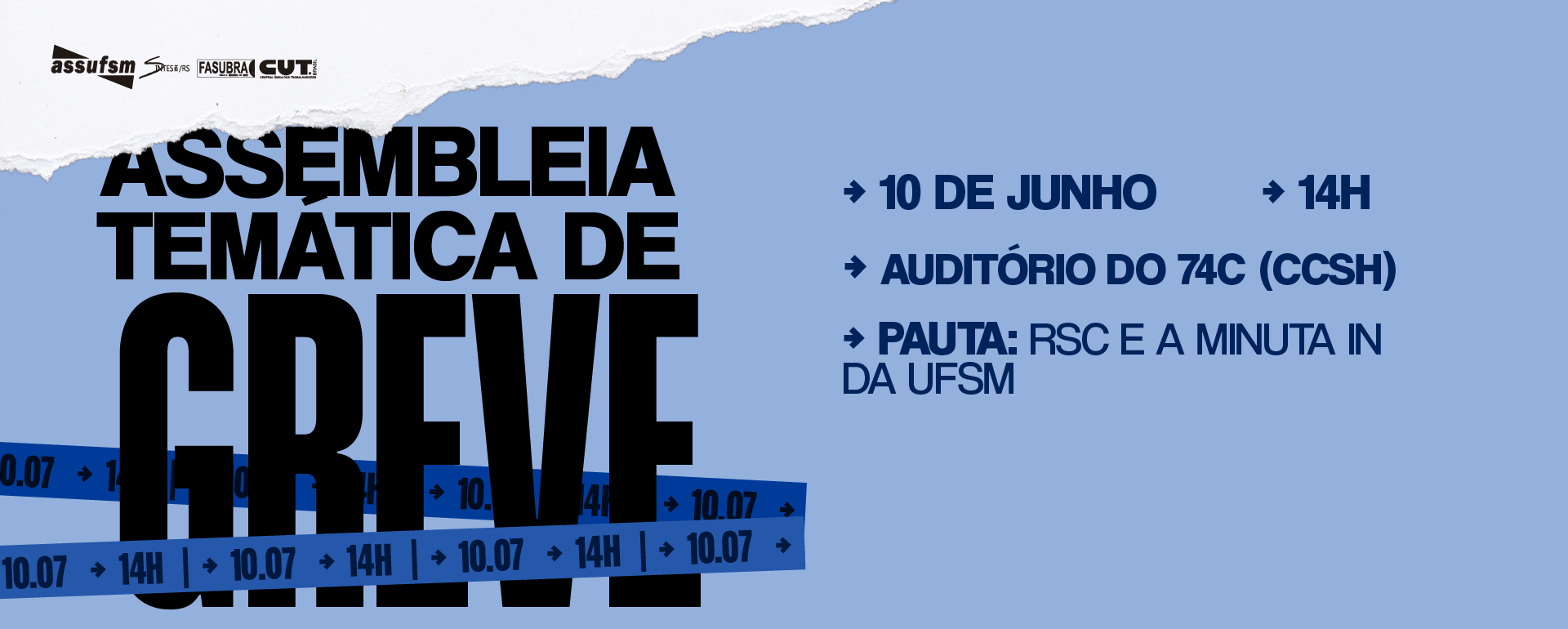 Assembleia Temática de Greve acontece na sexta-feira (10)
