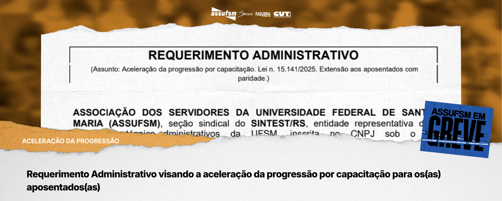 Requerimento Administrativo visando a aceleração da progressão por capacitação para os(as) aposentados(as)