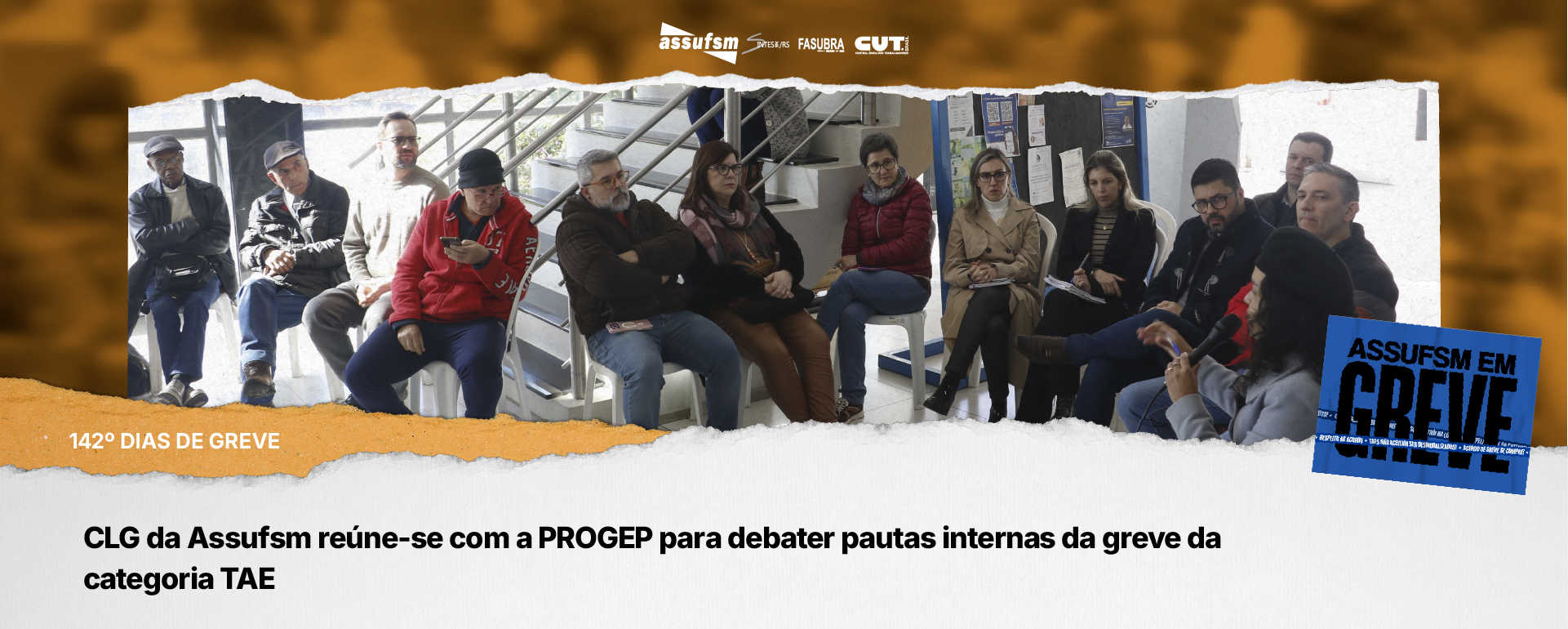 CLG da Assufsm reúne-se com a PROGEP para debater pautas internas da greve da categoria TAE