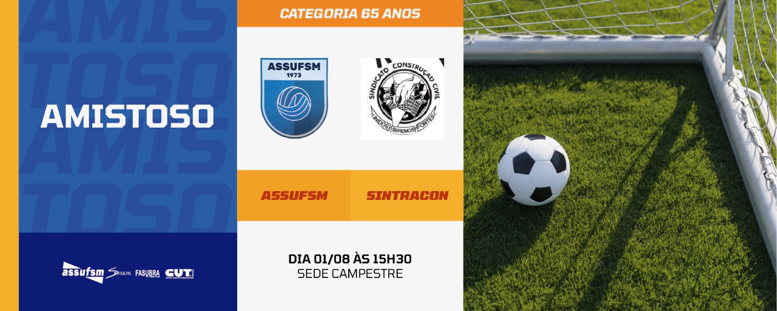 FUTEBOL: Confira o jogo amistoso da Assufsm neste sábado (01)