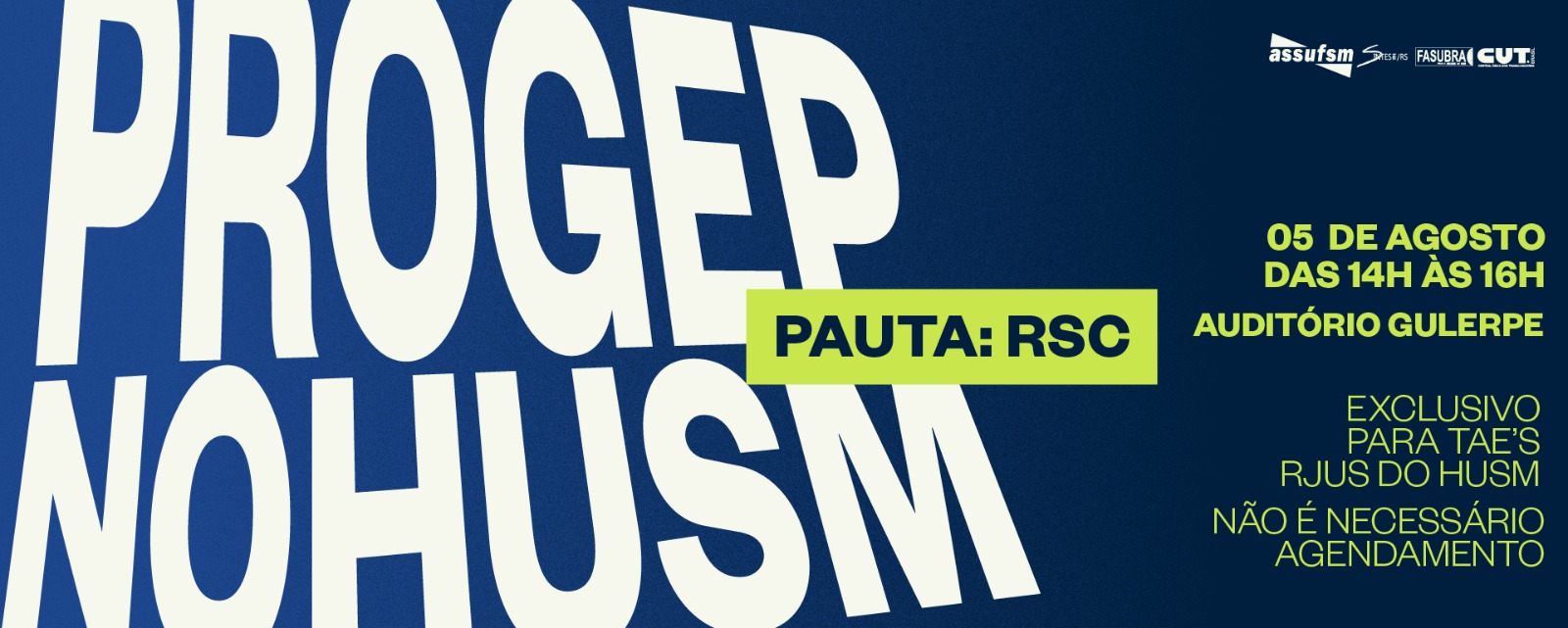 PROGEP realiza reunião para debater RSC com a categoria TAE do HUSM, na quarta-feira (05)