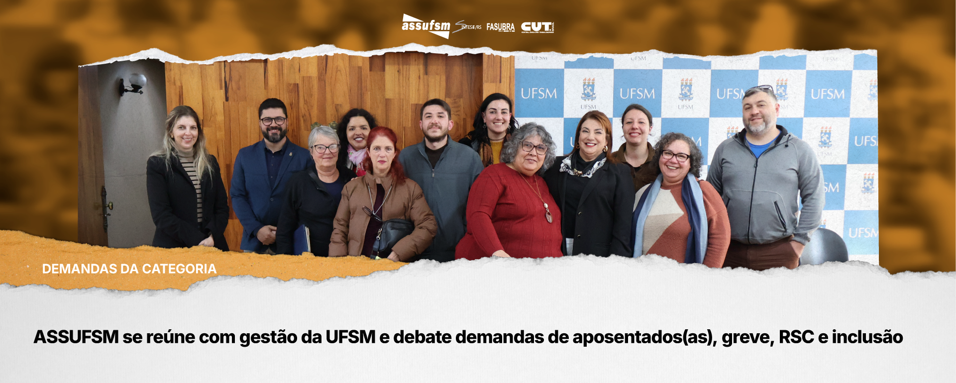 ASSUFSM se reúne com gestão da UFSM e debate demandas de aposentados(as), greve, RSC e inclusão