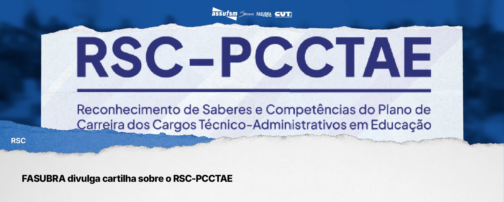 FASUBRA divulga cartilha sobre o RSC-PCCTAE