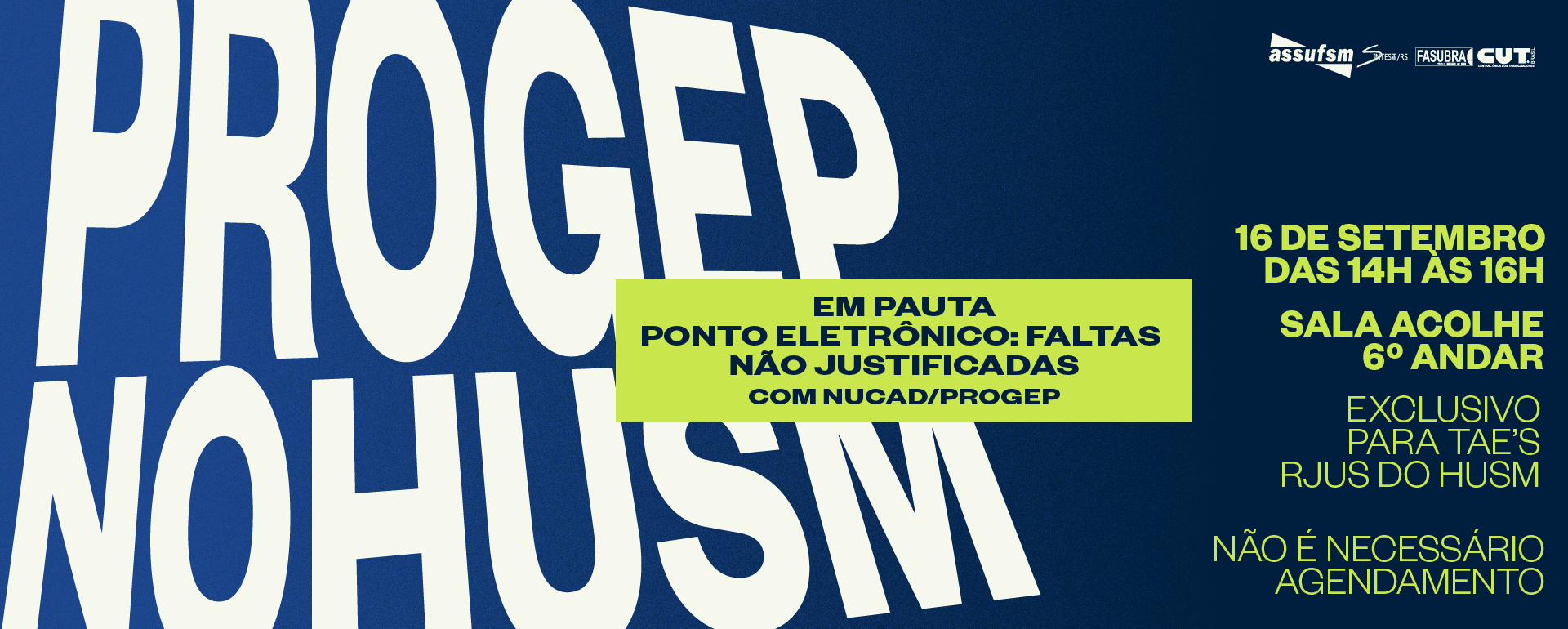 PROGEP faz atendimentos com a categoria TAE do HUSM, e o Núcleo de Cadastro, na quarta (16)