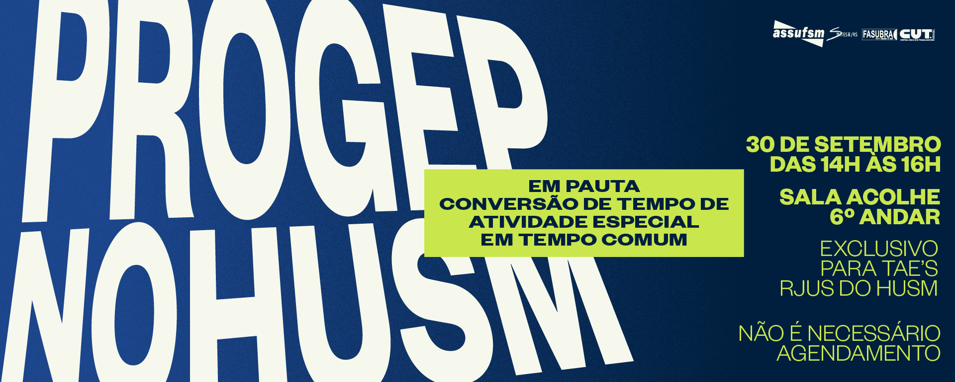 PROGEP faz atendimentos com a categoria TAE do HUSM, e a Coordenadoria de Qualidade de Vida, na quarta (30)