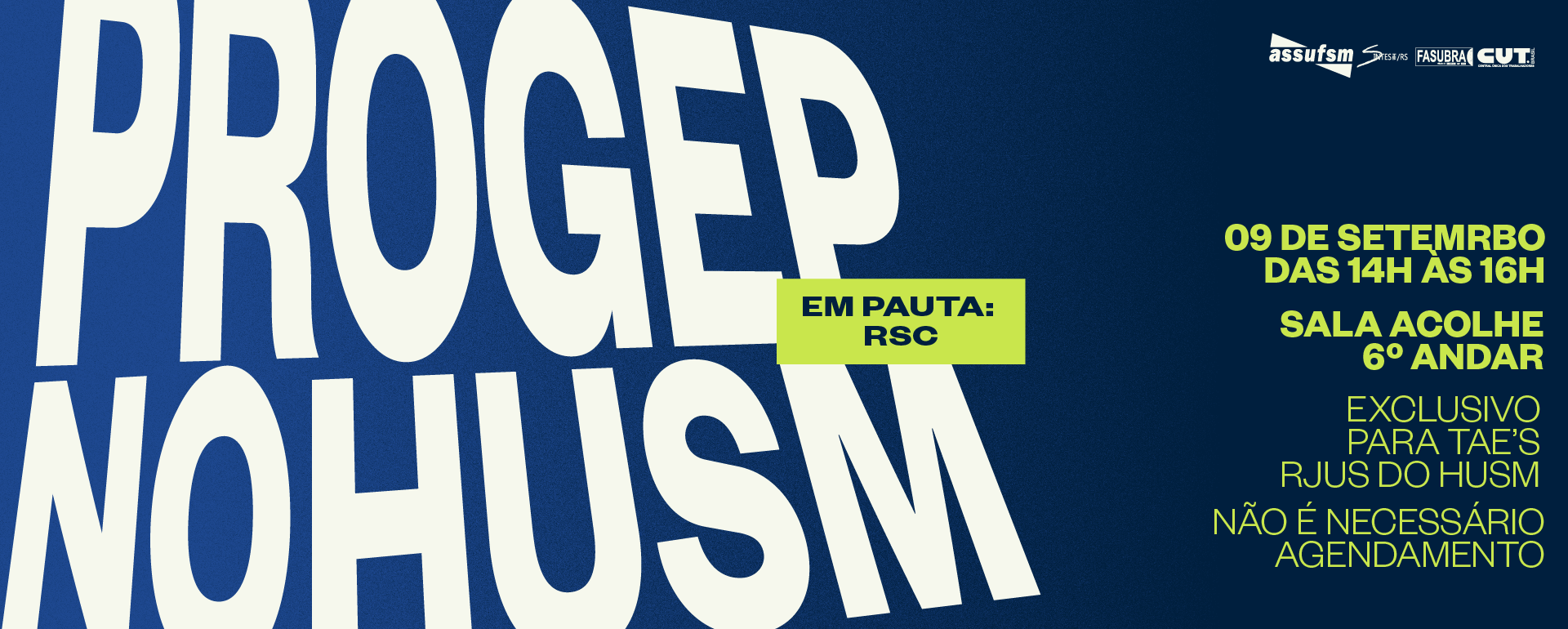 PROGEP realiza reunião para debater RSC com a categoria TAE do HUSM, na quarta-feira (09)