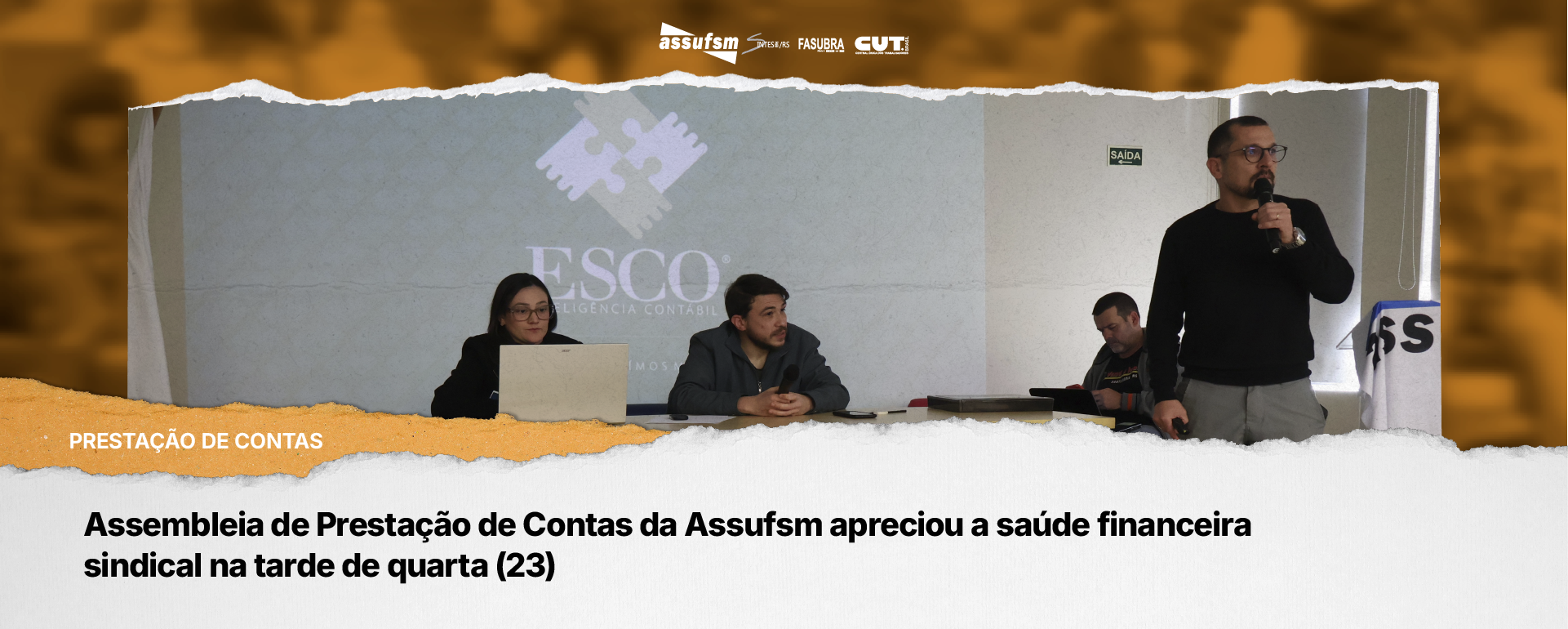 Assembleia de Prestação de Contas da Assufsm apreciou a saúde financeira sindical na tarde de quarta (23)