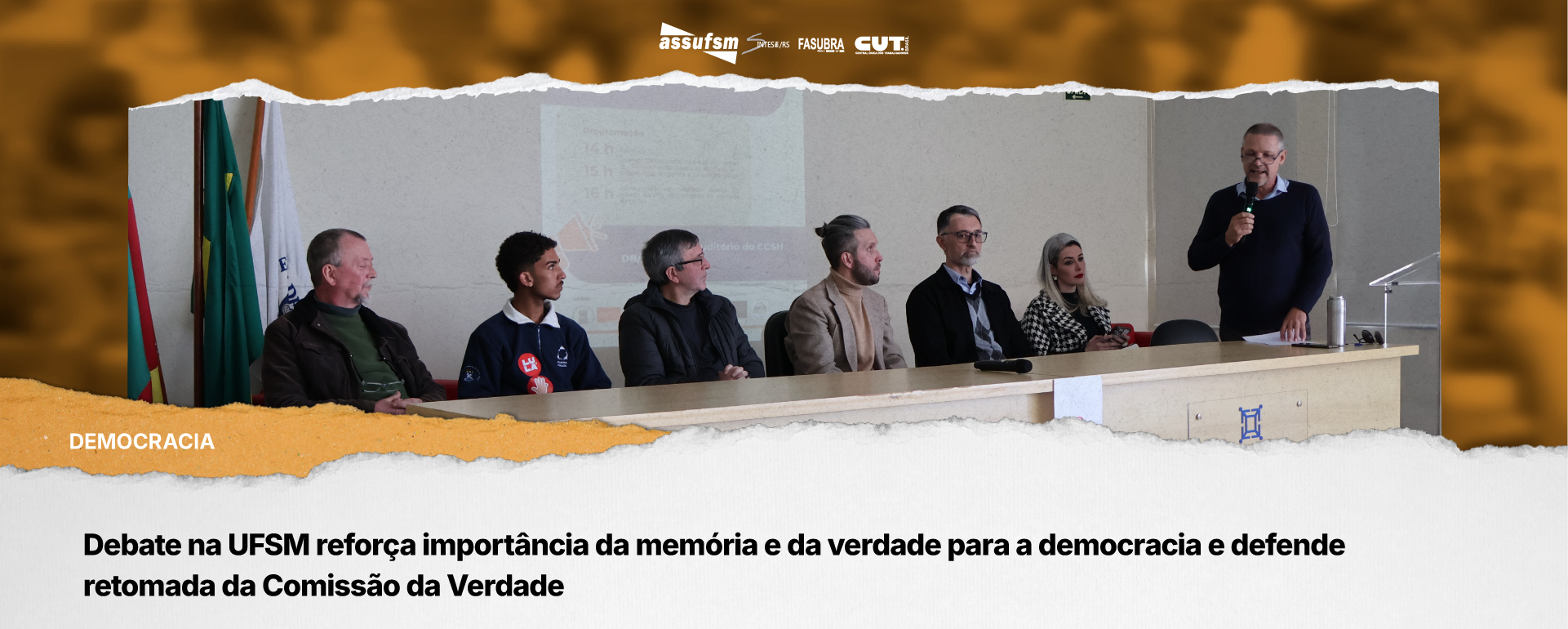 Debate na UFSM reforça importância da memória e da verdade para a democracia e defende retomada da Comissão da Verdade