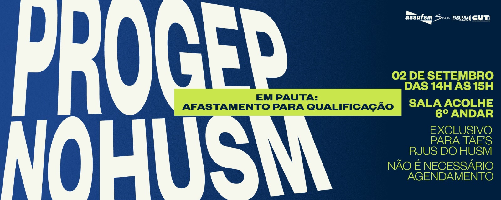 PROGEP realiza reunião para debater afastamento para qualificação com a categoria TAE do HUSM, nesta quarta-feira (02)