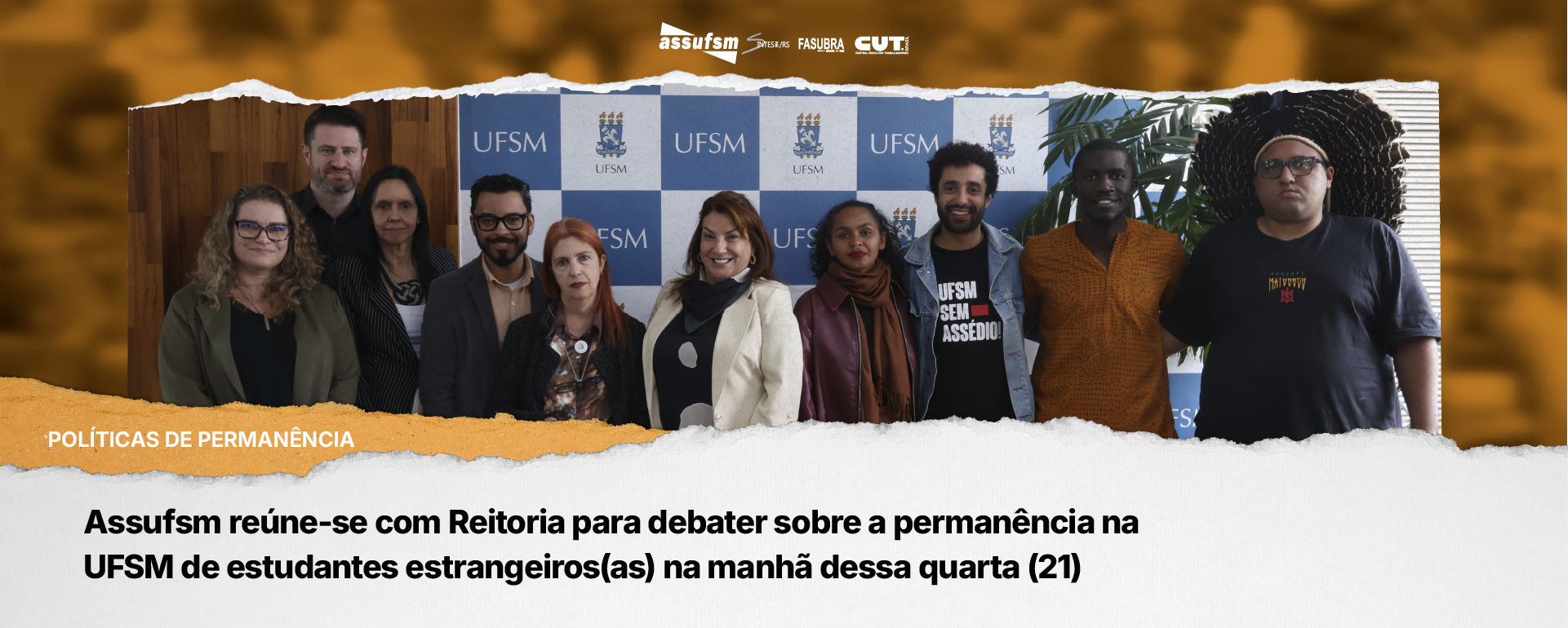 Assufsm reúne-se com Reitoria para debater sobre a permanência na UFSM de estudantes estrangeiros(as) na manhã dessa quarta (21)