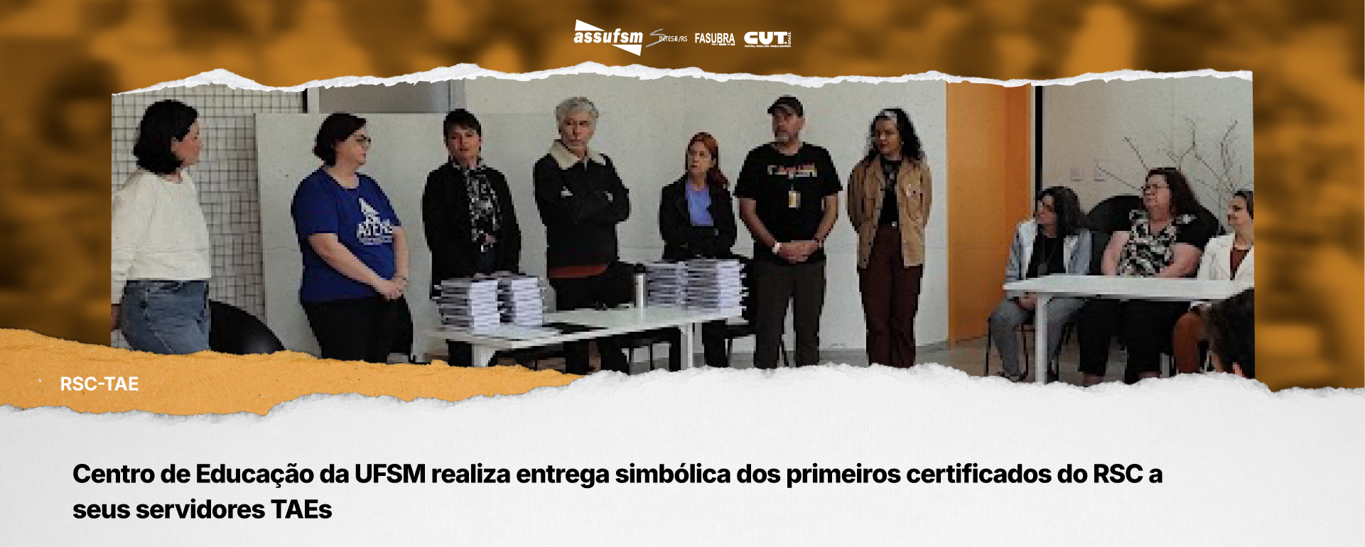 Centro de Educação da UFSM realiza entrega simbólica dos primeiros certificados do RSC a seus servidores TAEs